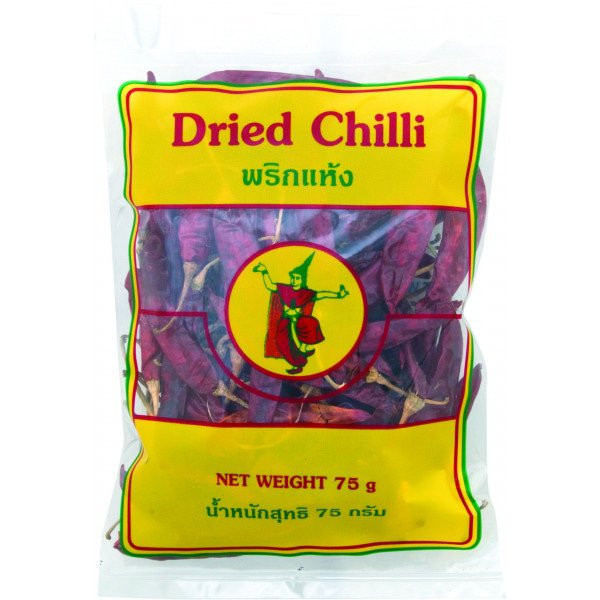 Thai Dancer Getrocknete Chilischoten (Groß) 75 G