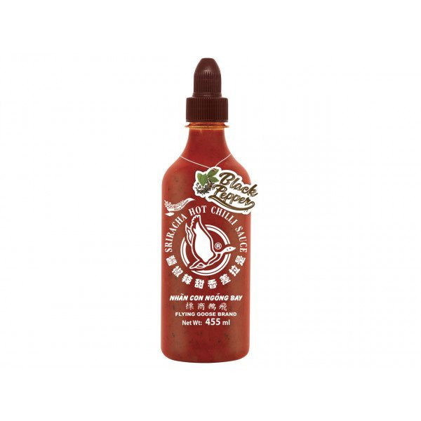 Flying Goose Sriracha Chilisauce Schwarzer Pfeffer, 455 ML