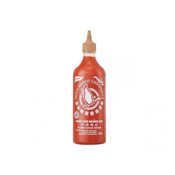 Flying Goose Sriracha Chilisauce mit Knoblauch no MSG, 730 ML