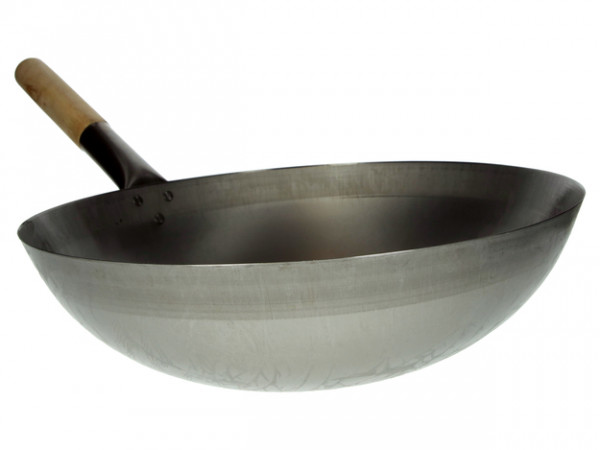 Wok mit Holzgriff 38 cm