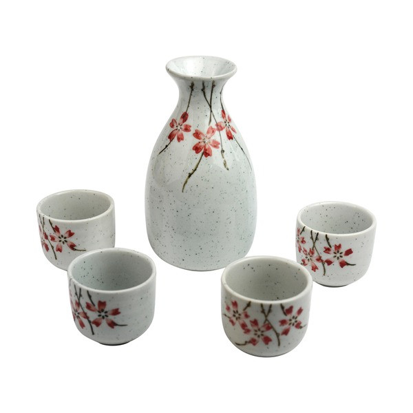 Japanisches Sake Set A (Topf & 4 Becher)