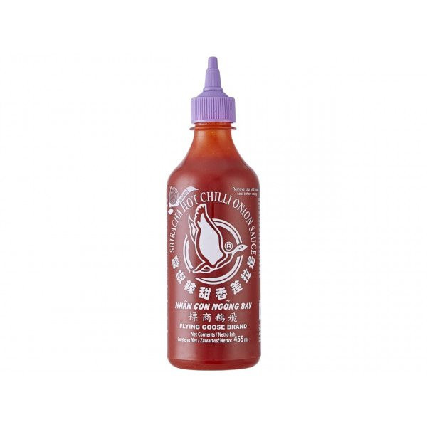 Flying Goose Sriracha Chilisauce mit Zwiebeln, 455 ML