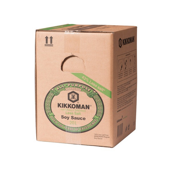 Kikkoman Sojasauce (Weniger Salz), 20 L