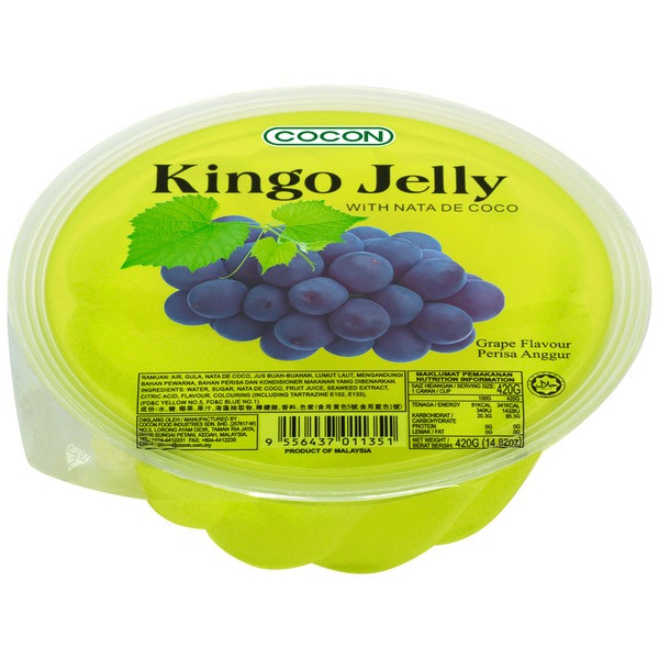 Cocon Kingo Trauben Jelly mit Nata de Coco, 420 G