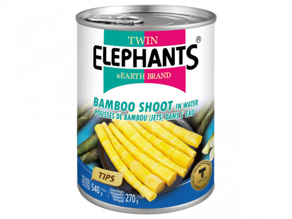 Twin Elephants Bamboo Shoot in Water 540 gr.