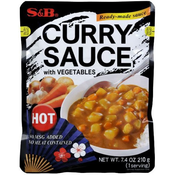 S & B Currysauce mit Gemüse (Scharf), 205 ML