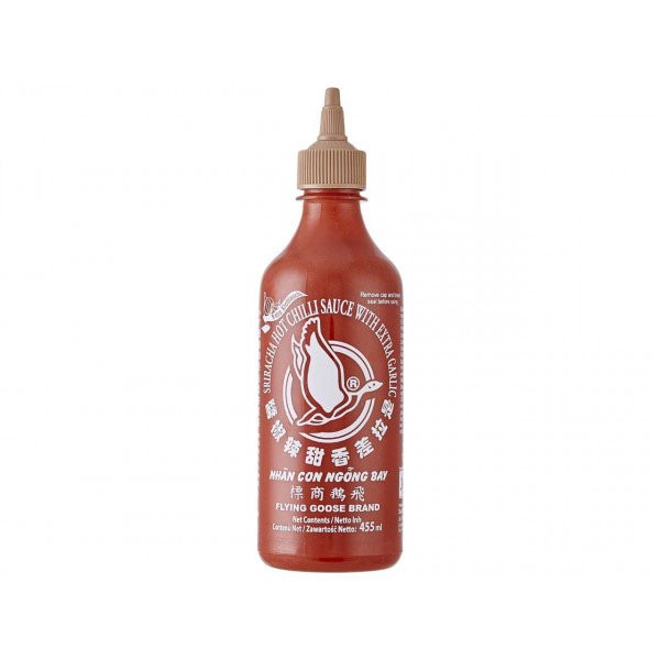 Flying Goose Sriracha Chilisauce mit Knoblauch, 455 ML